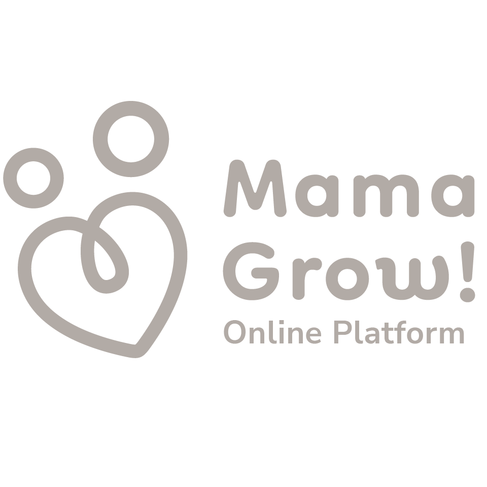 Logo von MamaGrow - Online Plattform mit Schriftzug