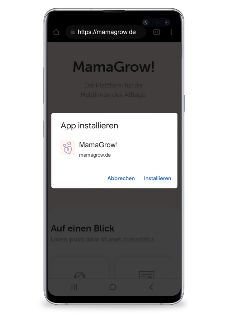MamaGrow App Download Android Schritt 3 1